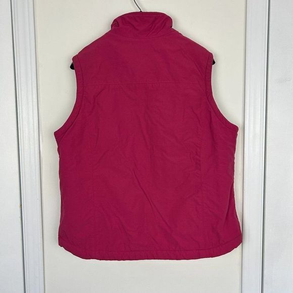 LL‎ Bean Women's Large Fleece Lined Vest Full Zip Pink with Nylon Shell - Picture 4 of 4